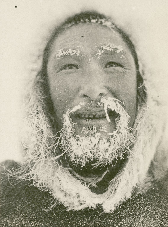 A man from the Umingmaktormiut, an Eskimo tribe that before Rasmussen's visit had never been described or photgraphed.