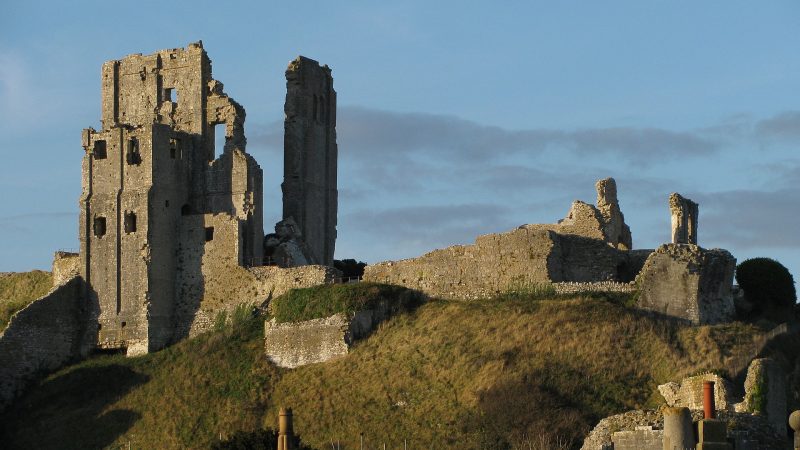 Corfe's keep (left) dates from the early 12th century.