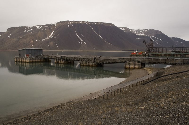 Harbour of Pyramiden, Svalbard. WIkimedia Commons