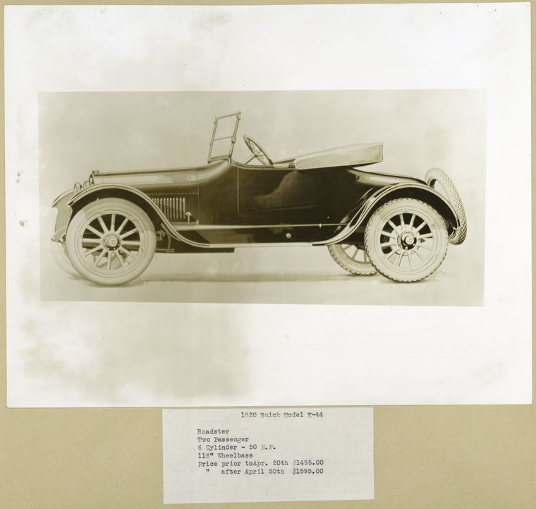 1920 Buick Model K44. Roadster – two-passenger.