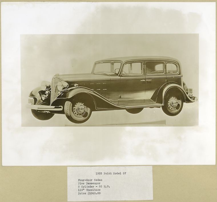 1933 Buick Model 57. Four-door Sedan – five-passenger.