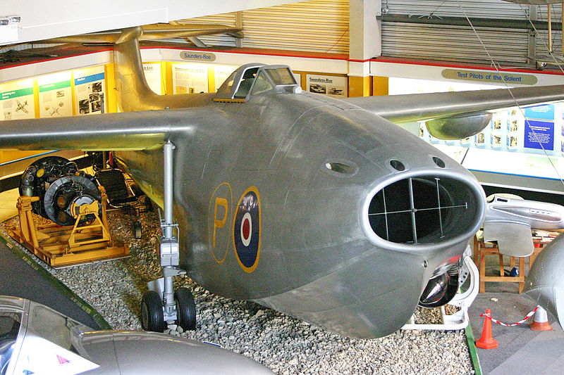  The aircraft was briefly reconsidered during the Korean War, but the last SR.A/1 still flying (the first prototype) was finally retired in June 1951, the second and third prototypes having been lost in crashes. Fortunately, TG263 was preserved at various museums, and currently resides at the Southampton Hall of Aviation. source