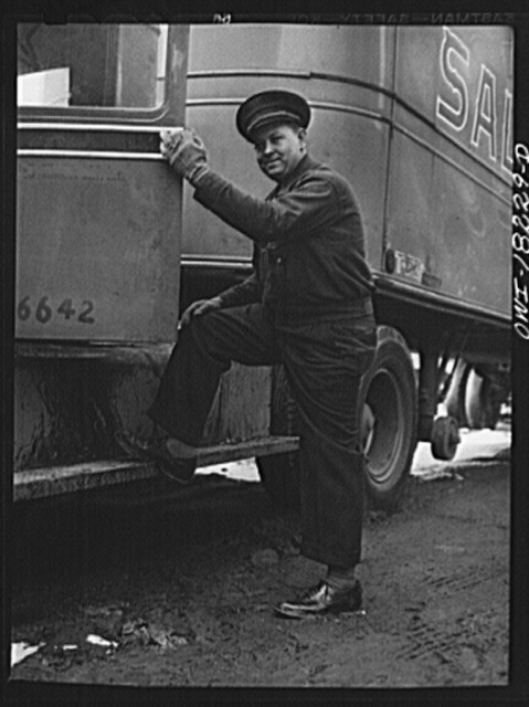 Camionista americano ritratto negli anni 30