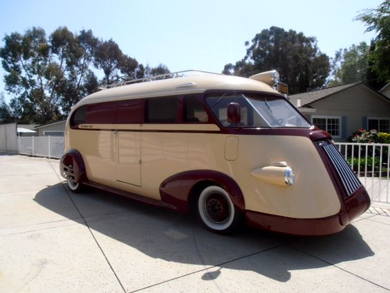 The amazing 1941 Western Flyer trailer designed by famed industrial designer Brooks Stevens. Stevens also designed a fantastic version of the iconic "Wienermobile" for Oscar Mayer in 1958 (based on a Jeep chassis) that shares several design points with the 1941 Western Flyer trailer. source