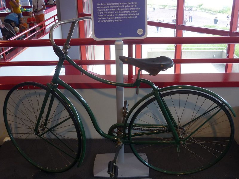 A 1886 Rover safety bicycle. source
