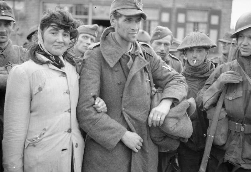 A Dutch Woman Refuses To Leave Her Husband, A German Soldier, After He Was Captured In The Netherlands 1944.