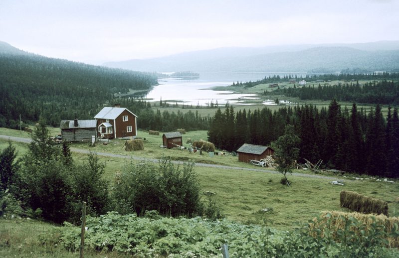 Farmstead at Dabbnäs, at lake Stor-Dabbsjön in Lapland.