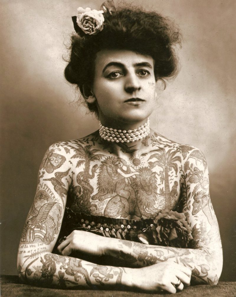 Maud Wagner, The First Famous Female Tattooist In The US, 1907
