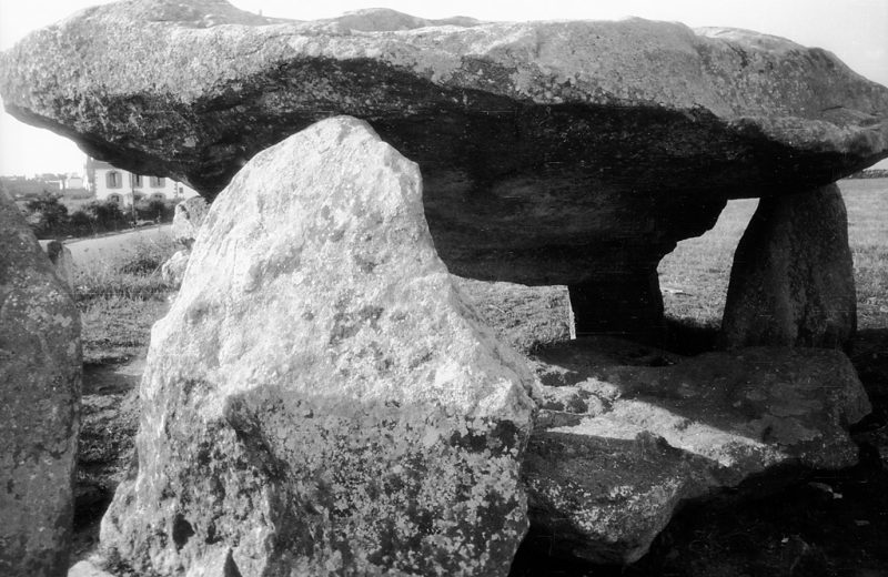 Megalith grave (dolmen) in Plouharnel in Britanny