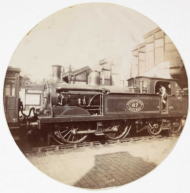 Metropolitan railway steam locomotive, about 1890