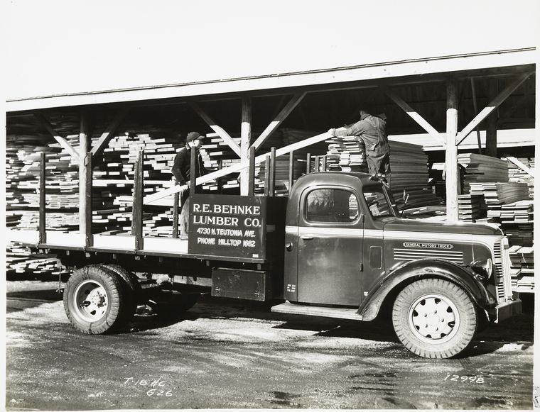 Model T 18 #C G 26 At a Lumber Yard. R.E. Behnke Lumber Co.