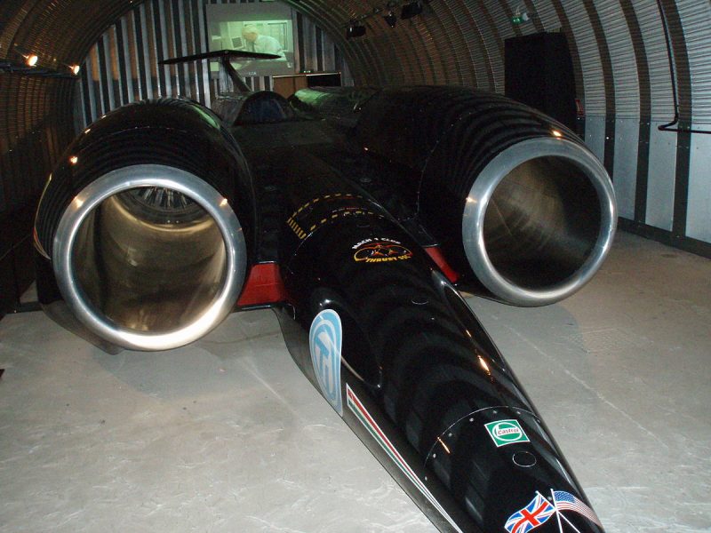 ThrustSSC on display at Coventry Transport Museum, April 2007. source 