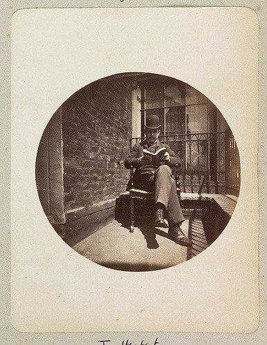 Seated man reading a book, 1888