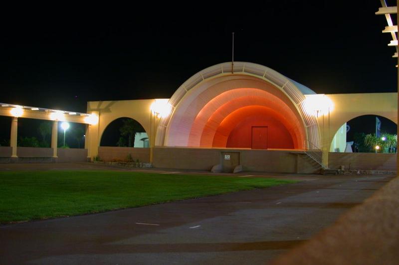 Sound Shell (1931) in Napier at night.Source