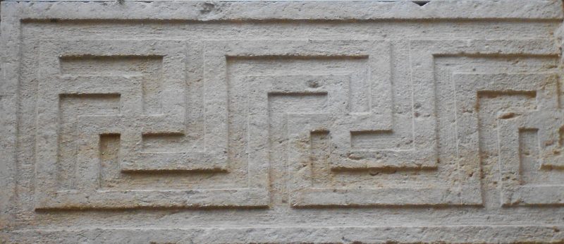 Swastika pattern in a Venetian palace that likely follows a Roman pattern, at Palazzo Roncale, Rovigo