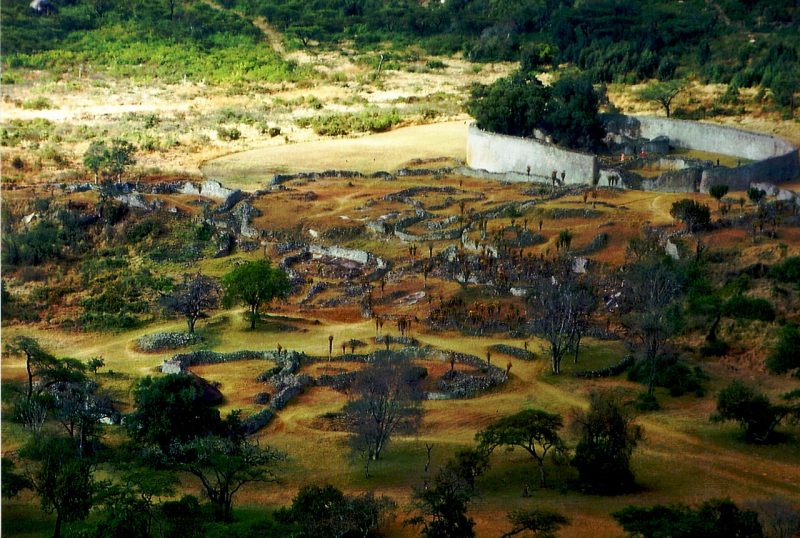 View from Hill Complex to the valley in Great Zimbabwe Ruins. source