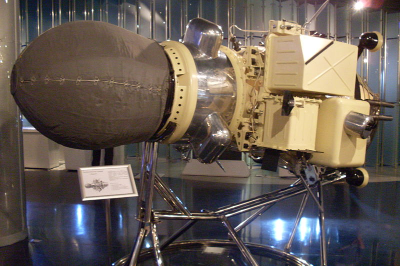 A replica of Luna 9 on display in the Memorial Museum of Astronautics. source