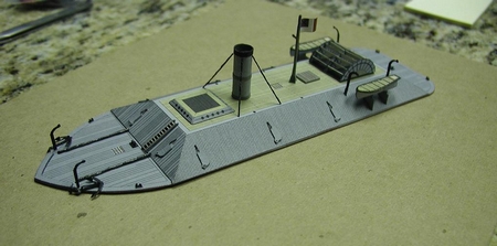 CSS Missouri Confederate Navy ironclad paper model.Source
