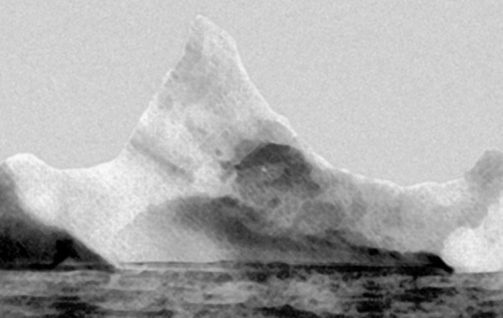 This chilling photograph of the iceberg that sank the Titanic was taken on the morning of the disaster.