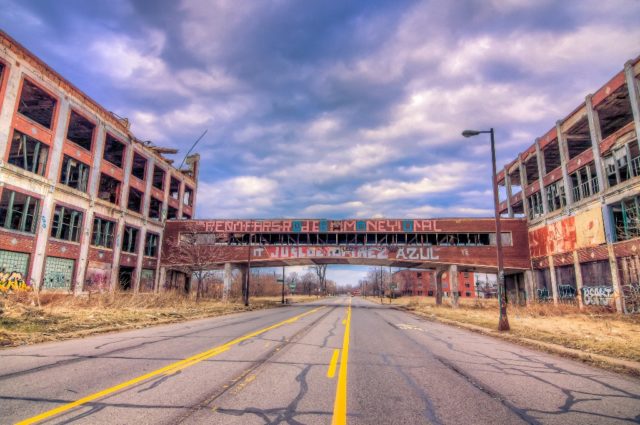 Constructed in 1903, the Detroit factory employed 40,000 at its peak before closing in 1958.