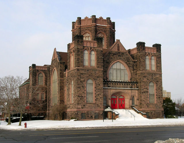 The church today, as seen from north Woodward Avenue.