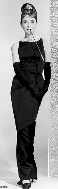 audrey hepburn in black dress