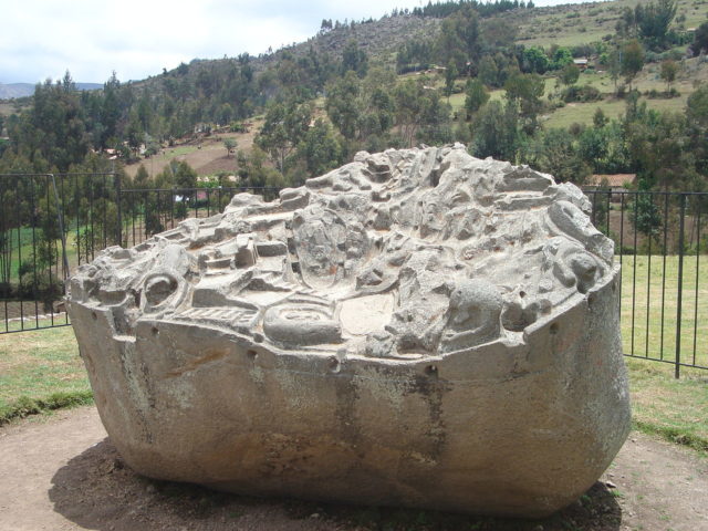 Sayhuite stone near the road Abancay-Cusco, in the department of Apurimac, Peru.Source