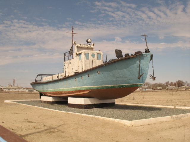 Mo'ynoq was once a thriving port city on the Aral Sea in western Uzbekistan, famed for its fishing and canning industries. Source