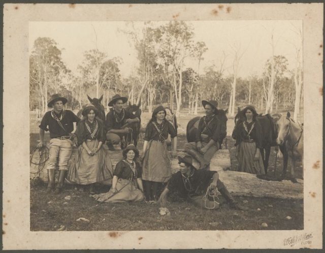 From the roaring Wild West. A troup of women in Maryborough. The year is 1913.