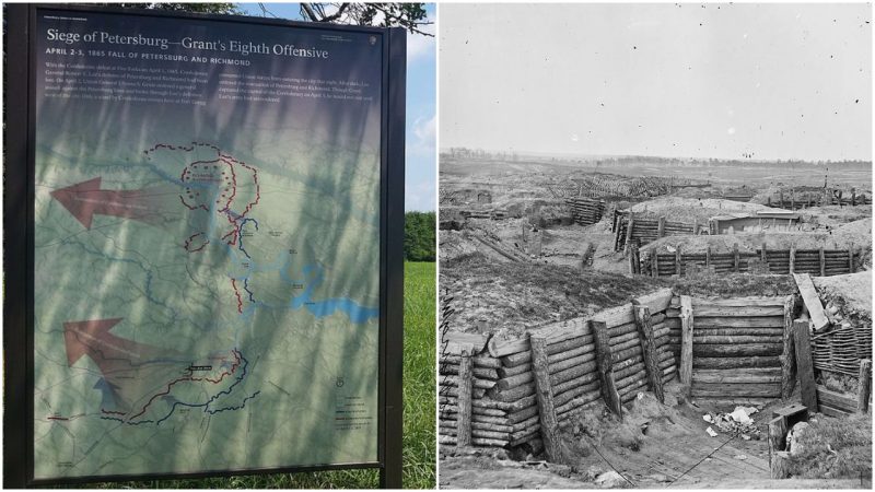 Civil War battlefield of the Siege of Petersburg looted