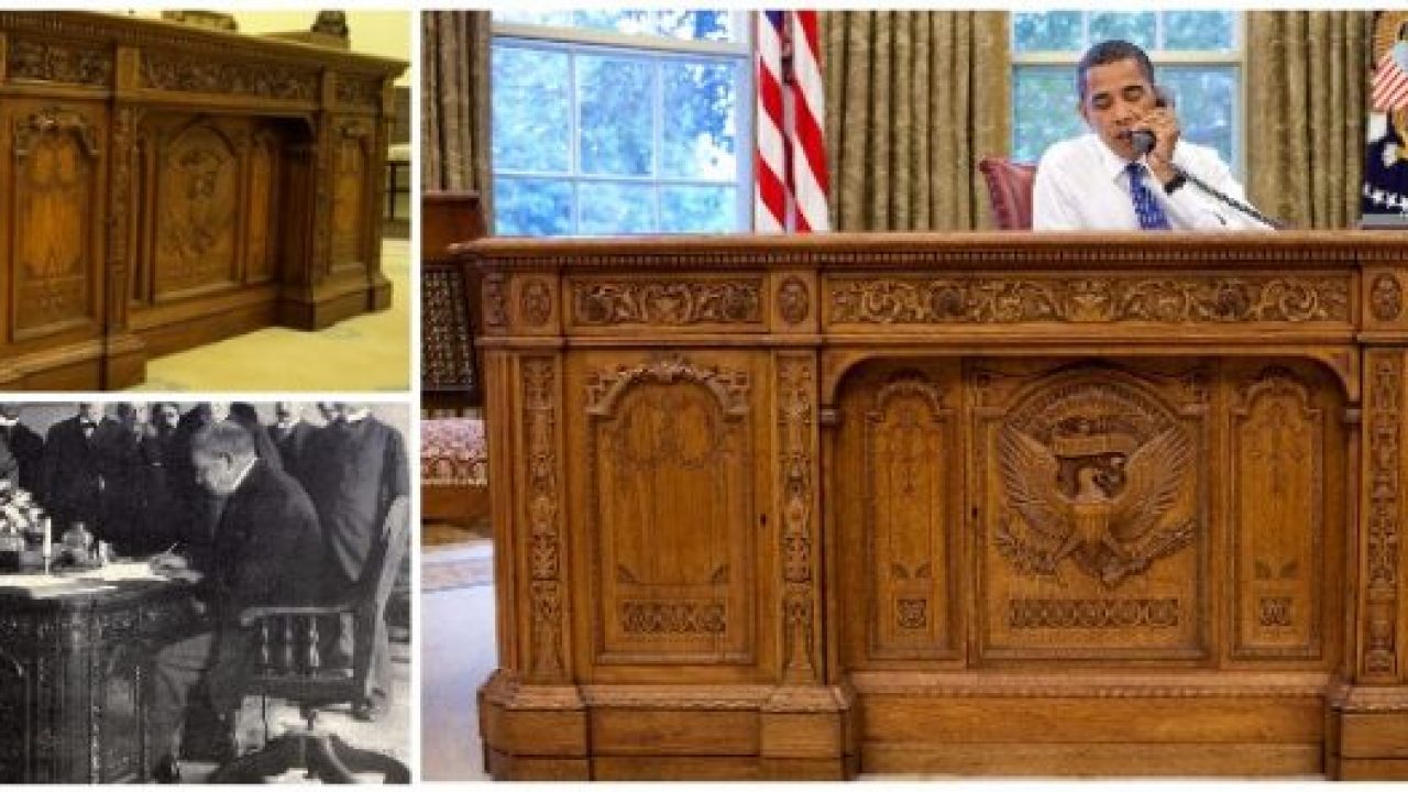 The Resolute Desk In The Oval Office Was A Gift From Queen