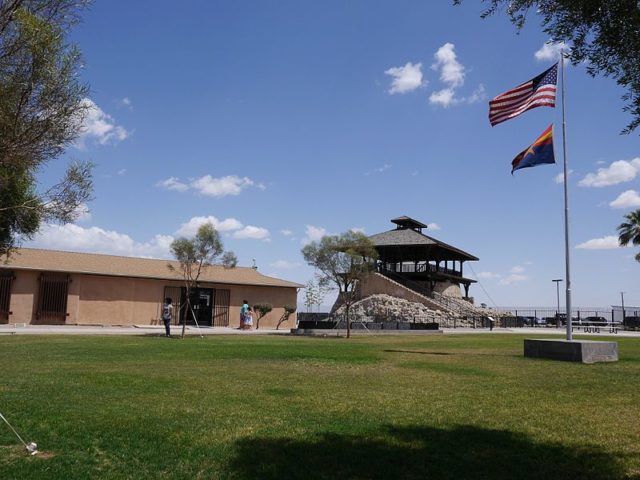 The Yuma Territory Prison. Perched on top of a rocky hill, overlooking the small town. CC BY-SA 2.0
