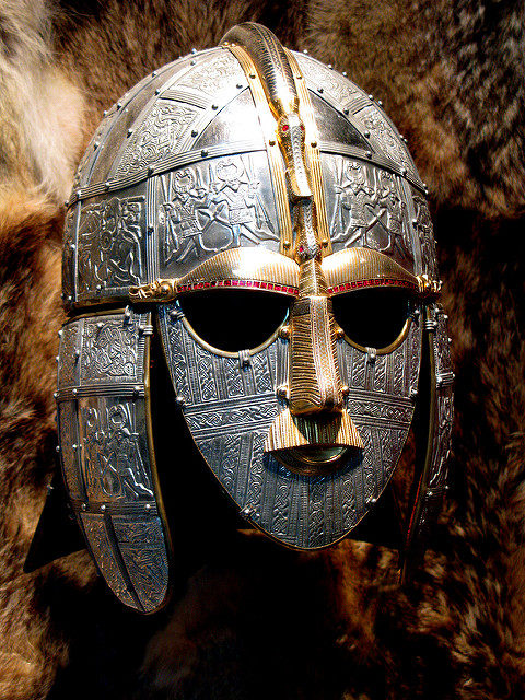A replica of the Sutton Hoo helmet produced for the British Museum by the Royal Armouries. Photo Credit