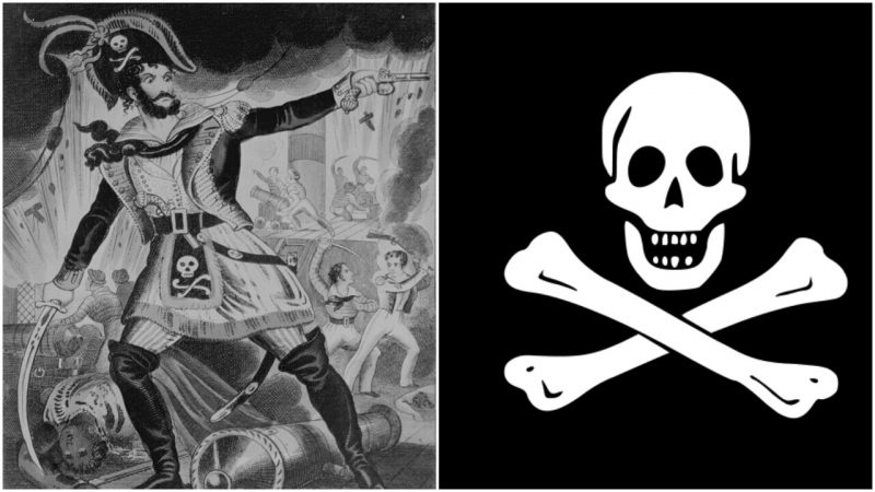 Details about   20" pirate ship raising flag Skull naval battle crossbone USA STEEL Metal Sign