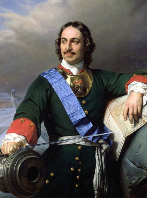  Peter den Store styrte Russlands Tsardom og senere Det russiske Imperiet fra 7. Mai (O. S. 27. April) 1682 til sin død,