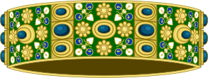 Järnkrona av Monza, som används som den kungliga kronan i Italien i heraldik Foto Kredit