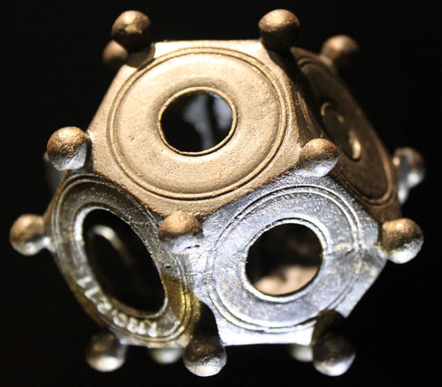 Approximately 60 such dodecahedra from this region and time are known, however their function is not clear. Photo by Rainer Halama CC BY 4.0