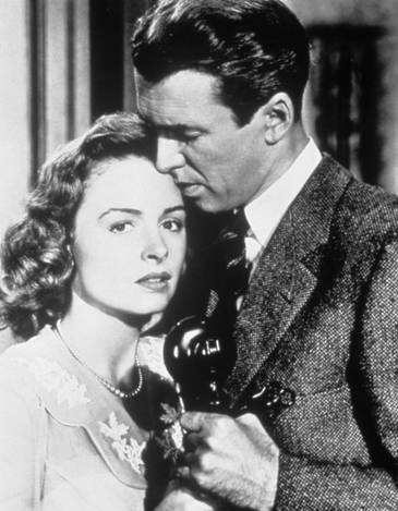 Donna Reed with James Stewart from It’s a Wonderful Life (1946).