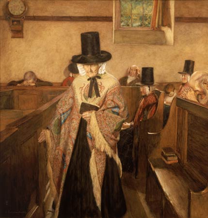 Vosper’s 1908 watercolor ‘Salem’ is one of the most recognized images of traditional Welsh costume.