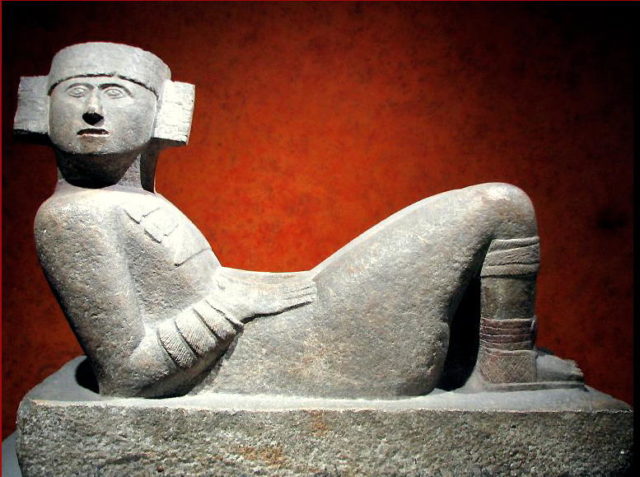 Charbon de bois maya de Chichen Itza exposé au Musée National d'Anthropologie Crédit photo