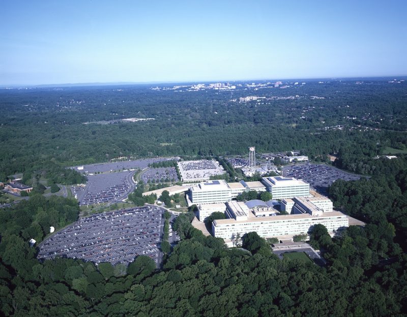 The "Kryptos" sculpture at the CIA headquarters in Langley, Virginia