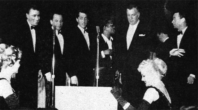 The Rat Pack with Jack Entratter at the Sands, 1960.