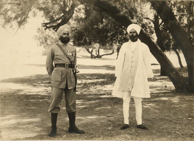 Sikh Indian officers in uniform and mufti