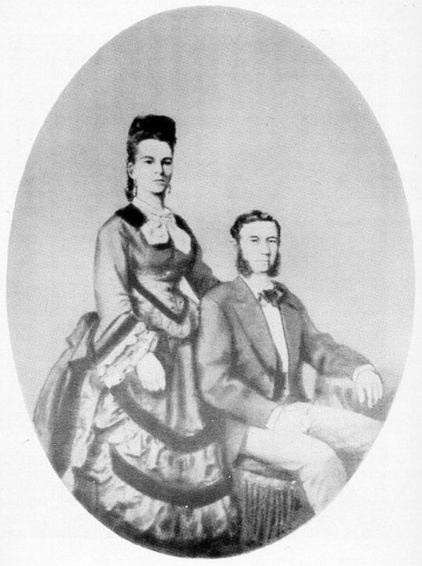 Isidor and Ida Straus, a weding portrait
