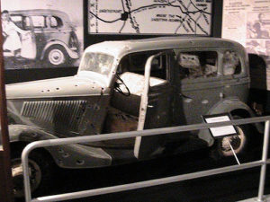 Bonnie and Clyde's bullet riddled "death car" is on display at Whiskey ...