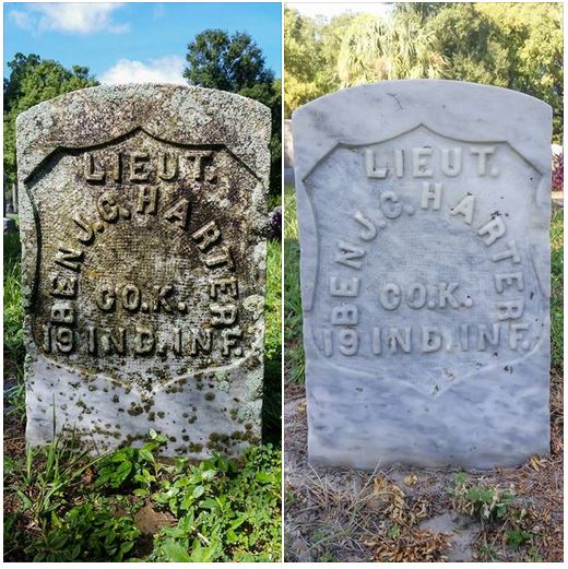 Union Army Veteran Lieutenant Benjamin Harter. Photo Courtesy The Good Cemeterian/ Facebook