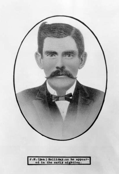 Doc Holliday, as he appeared in the early 1880s.