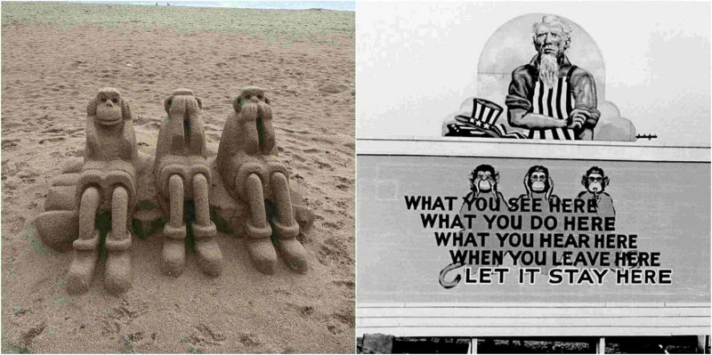 The Three Wise Monkeys Mizaru Kikazaru And Iwazaru