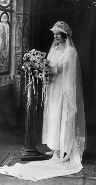 May Doherty on her wedding day, 1924.