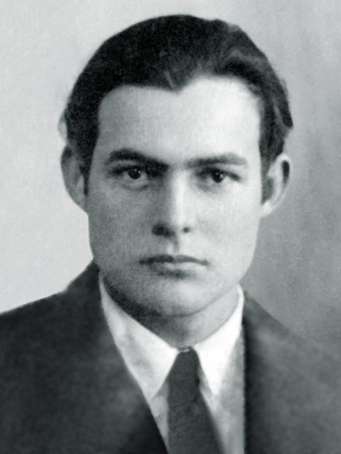 Ernest Hemingway’s 1923 passport photograph.